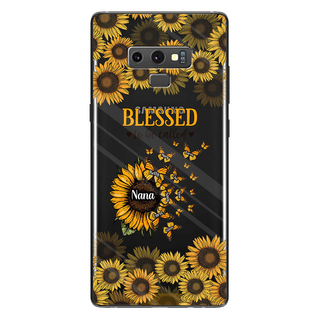 Magnifique tournesol - Cadeau pour grand-mère, maman - Coque de téléphone transparente personnalisée