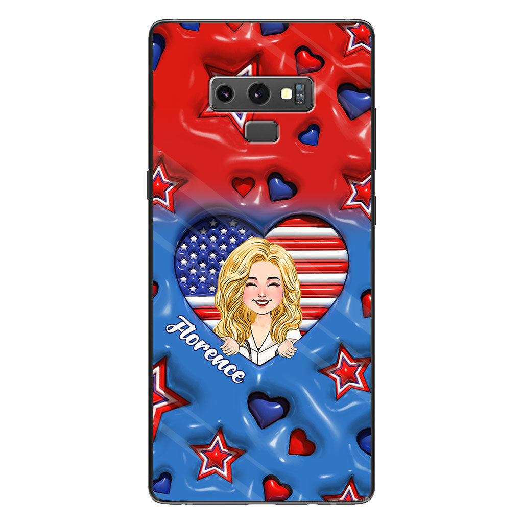 Cadeaux personnalisés pour infirmières - Coque de téléphone personnalisée « Infirmière américaine fière »