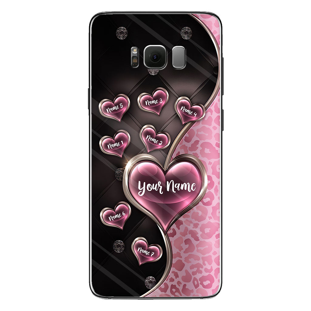 Coque de téléphone personnalisée « Paillettes et saletés » pour maman