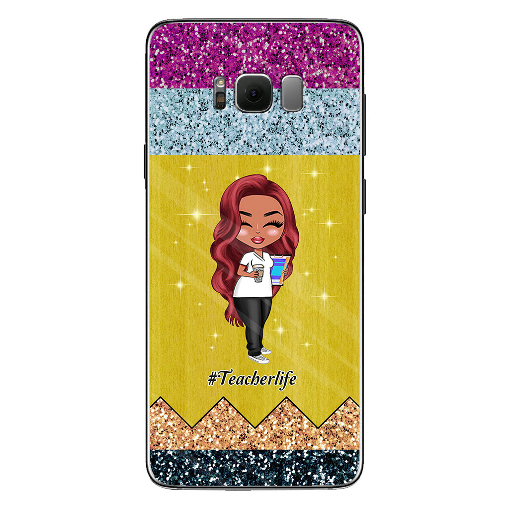 Enseigner, c'est un métier de cœur - Coque de téléphone personnalisée pour enseignants avec motif 3D