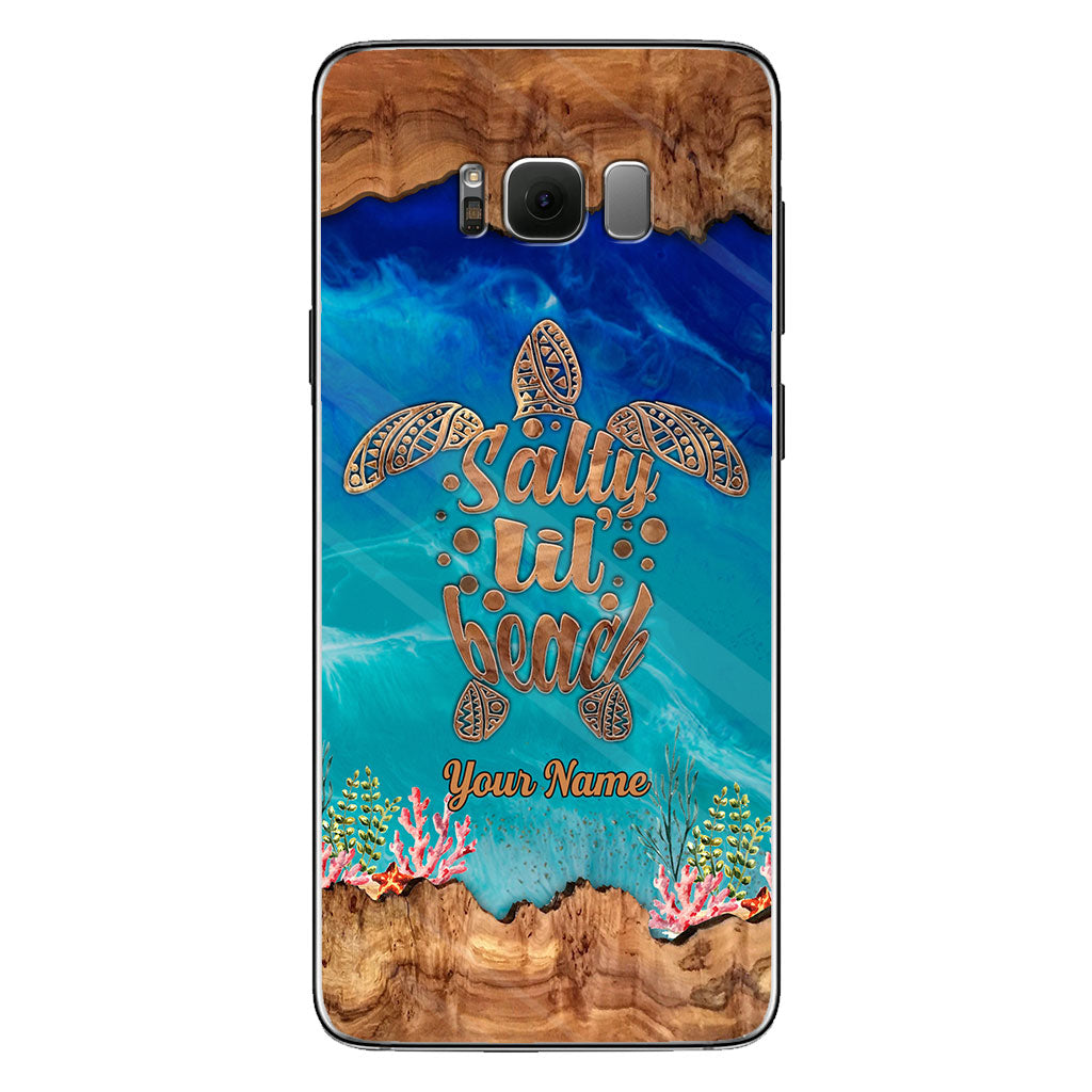 Salty Lil' Beach - Coque de téléphone personnalisée en forme de tortue