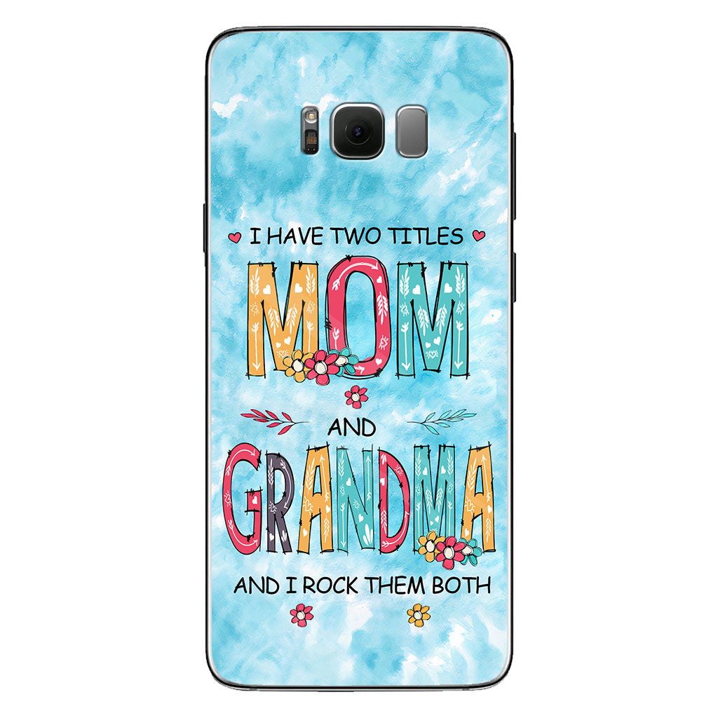 J'ai deux titres : Maman, Grand-mère - Coque de téléphone personnalisée