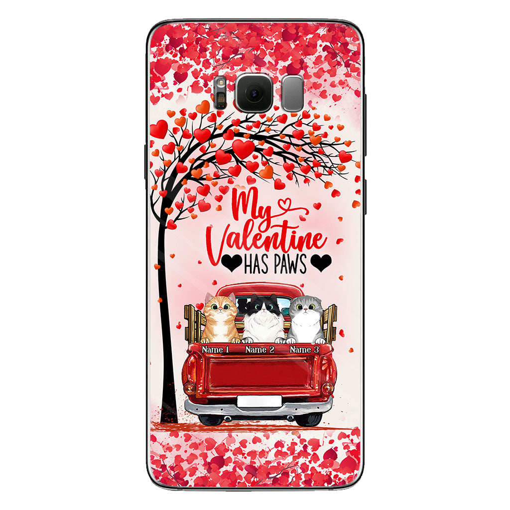 My Valentine Has Paws - Personalized Cat Phone Case