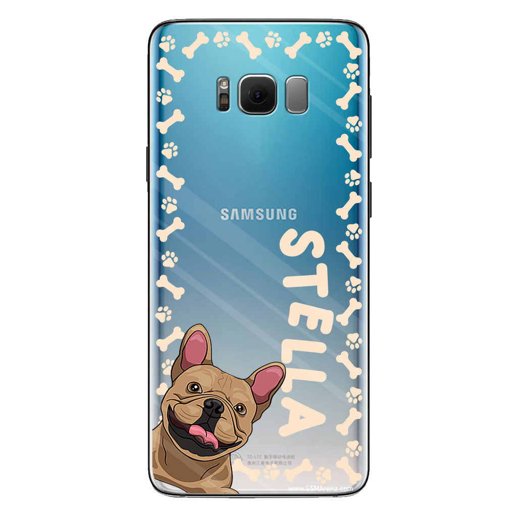 La vie est plus belle avec des animaux de compagnie - Coque de téléphone transparente personnalisée pour chien