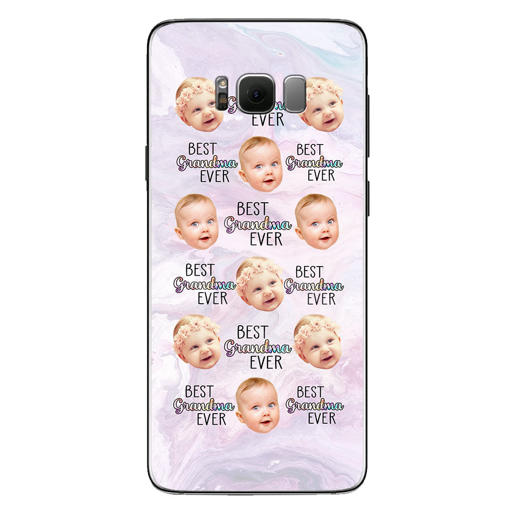 Meilleure grand-mère du monde - Cadeau pour grand-mère, maman, tante - Coque de téléphone transparente personnalisée