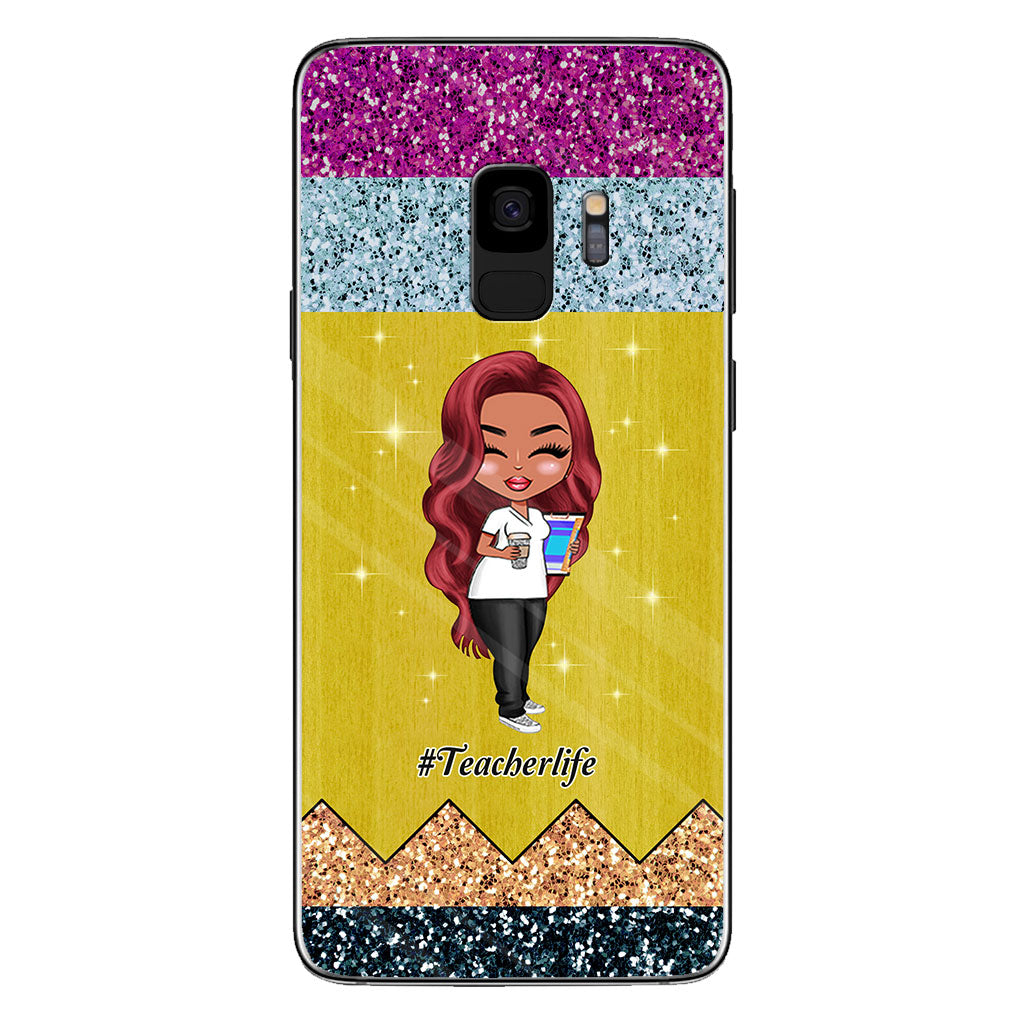 Enseigner, c'est un métier de cœur - Coque de téléphone personnalisée pour enseignants avec motif 3D