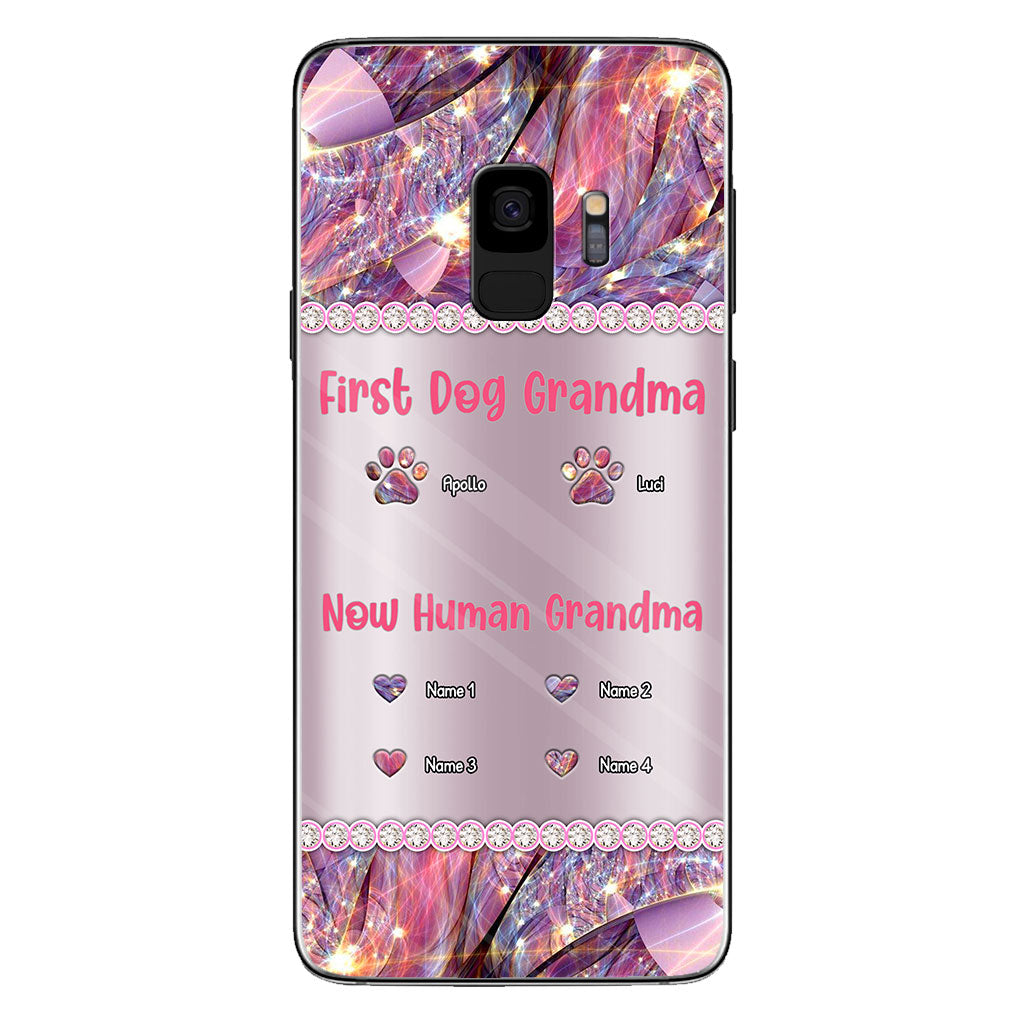 Coque de téléphone personnalisée pour la fête des mères, avec mamie chienne et humaine