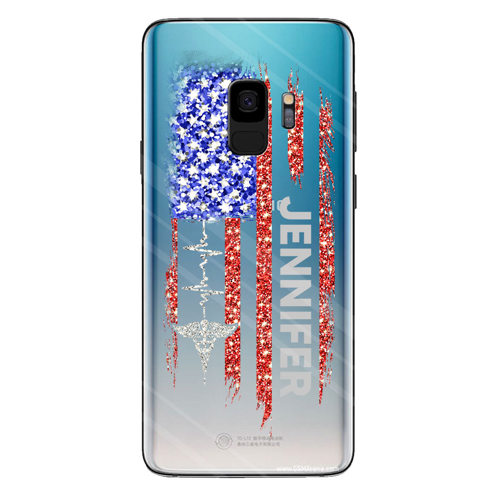 Vie d'infirmière - Étui de téléphone transparent personnalisé pour infirmière