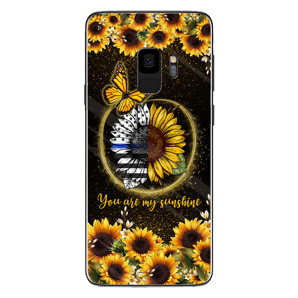 Coque de téléphone « You Are My Sunshine Sunflower Blue Line » – Policier 112021