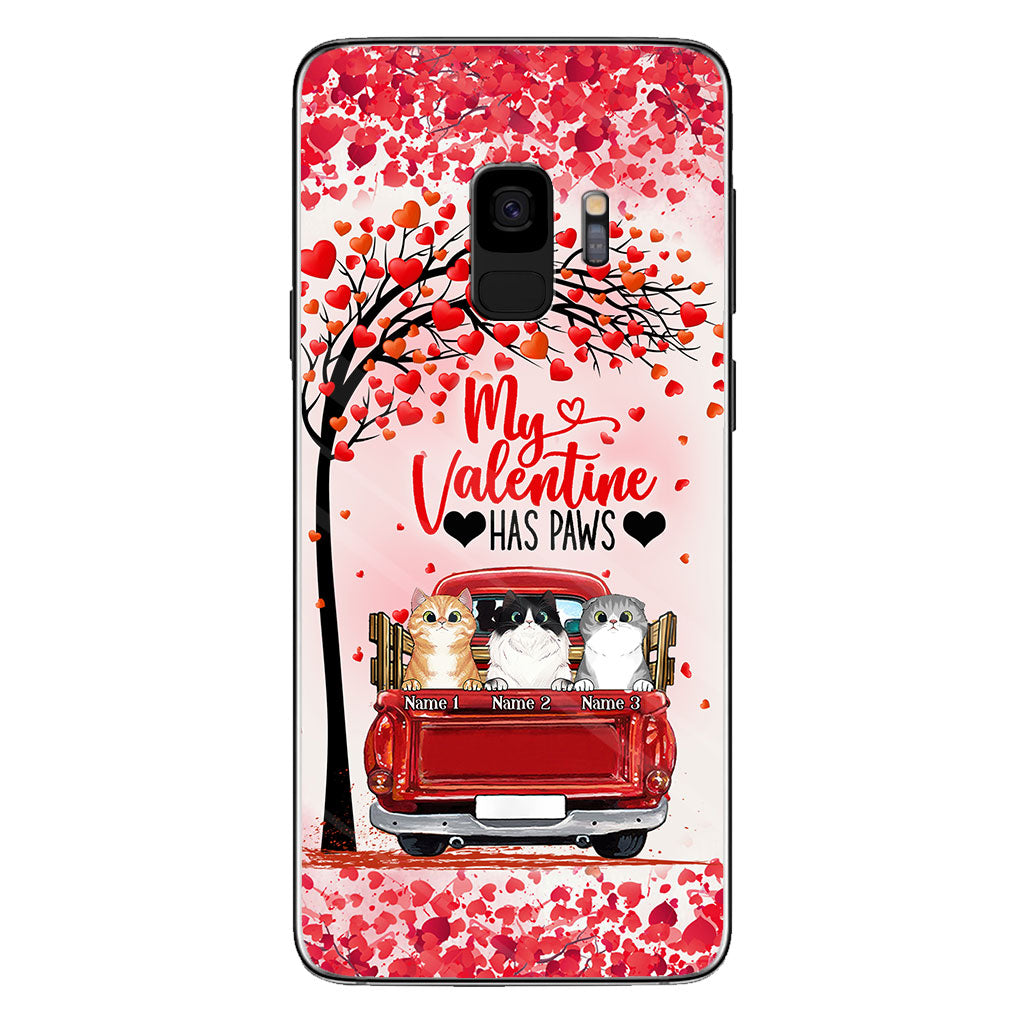 My Valentine Has Paws - Personalized Cat Phone Case