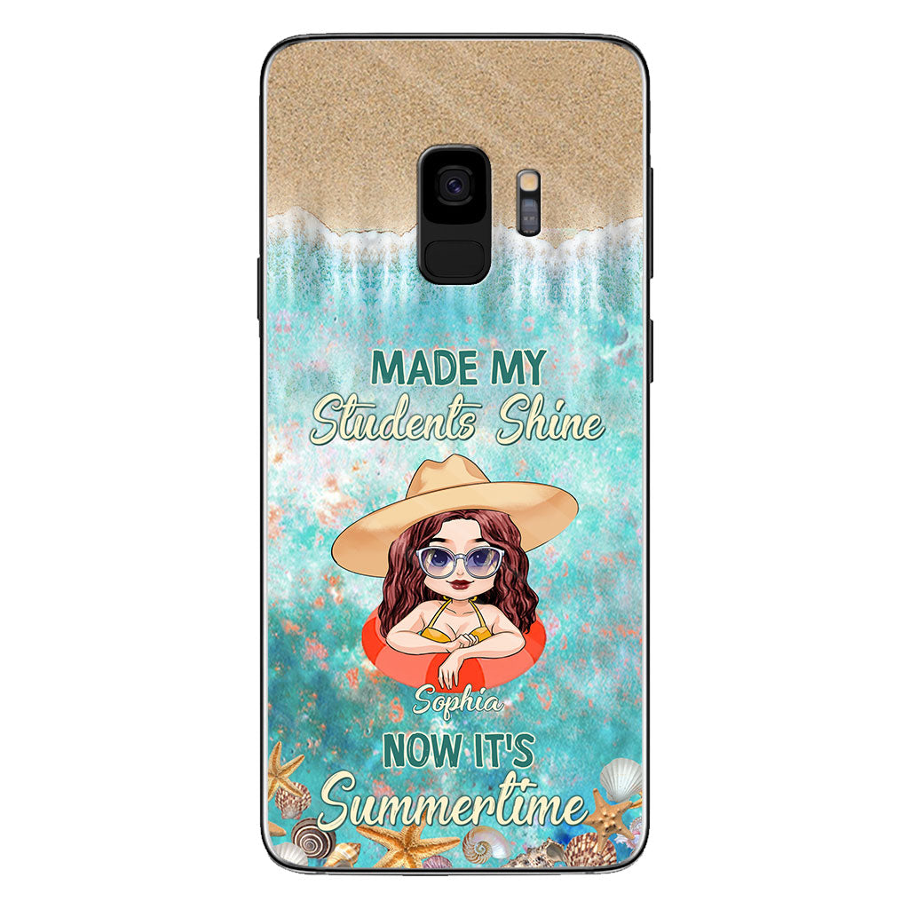 Got My Mind On Summer - Personalized Teacher Phone Case