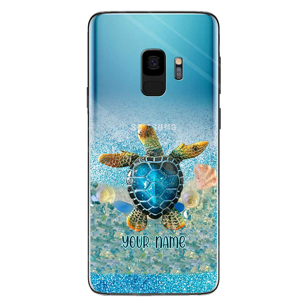 Under The Sea - Personalized Turtle Clear Phone Case