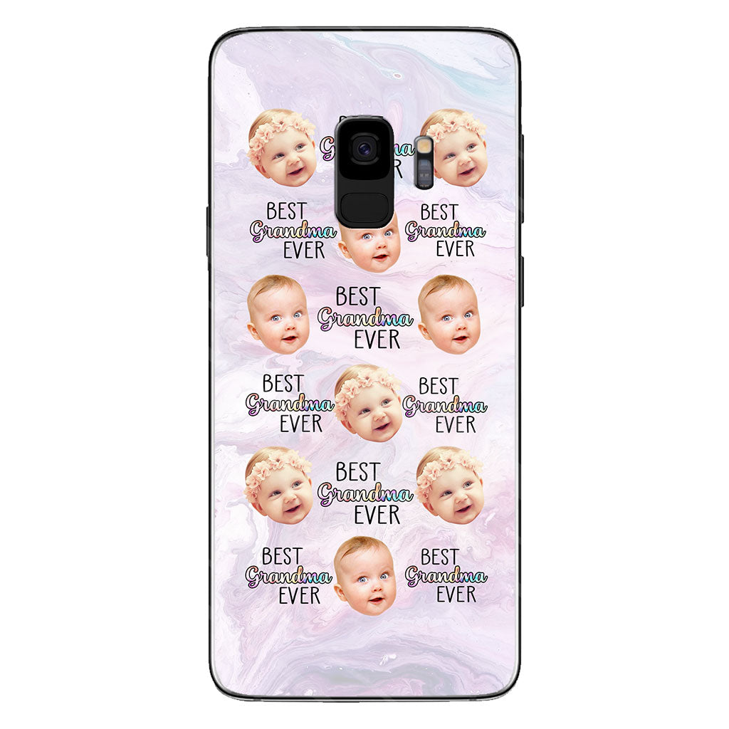 Meilleure grand-mère du monde - Cadeau pour grand-mère, maman, tante - Coque de téléphone transparente personnalisée