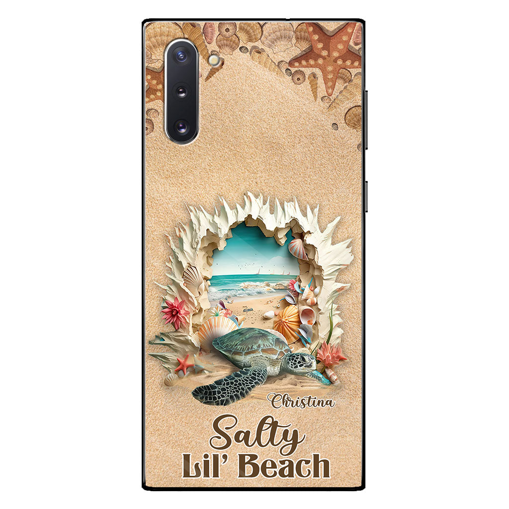 Coque de téléphone personnalisée tortue à motif 3D Salty Lil' Beach