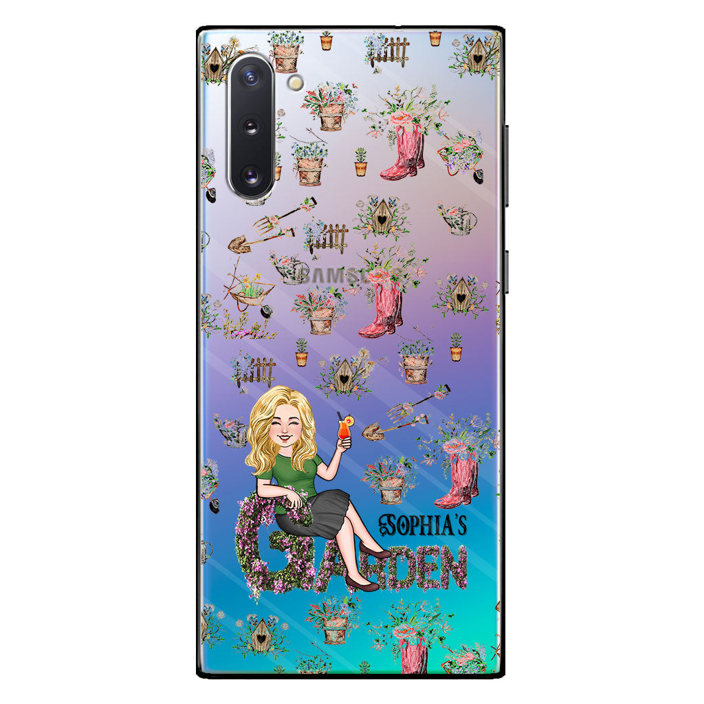 Et me voilà parti pour le jardinage ! - Coque de téléphone transparente personnalisée sur le thème du jardinage