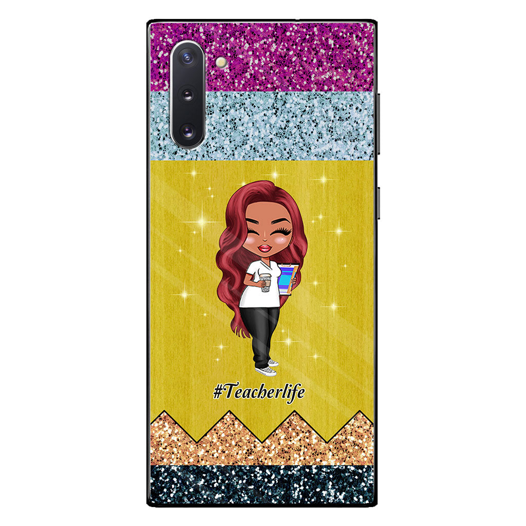 Enseigner, c'est un métier de cœur - Coque de téléphone personnalisée pour enseignants avec motif 3D