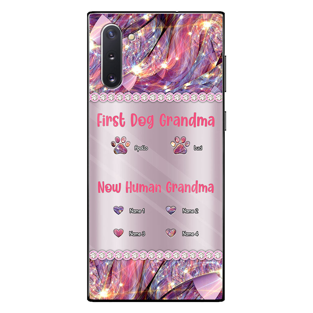 Coque de téléphone personnalisée pour la fête des mères, avec mamie chienne et humaine