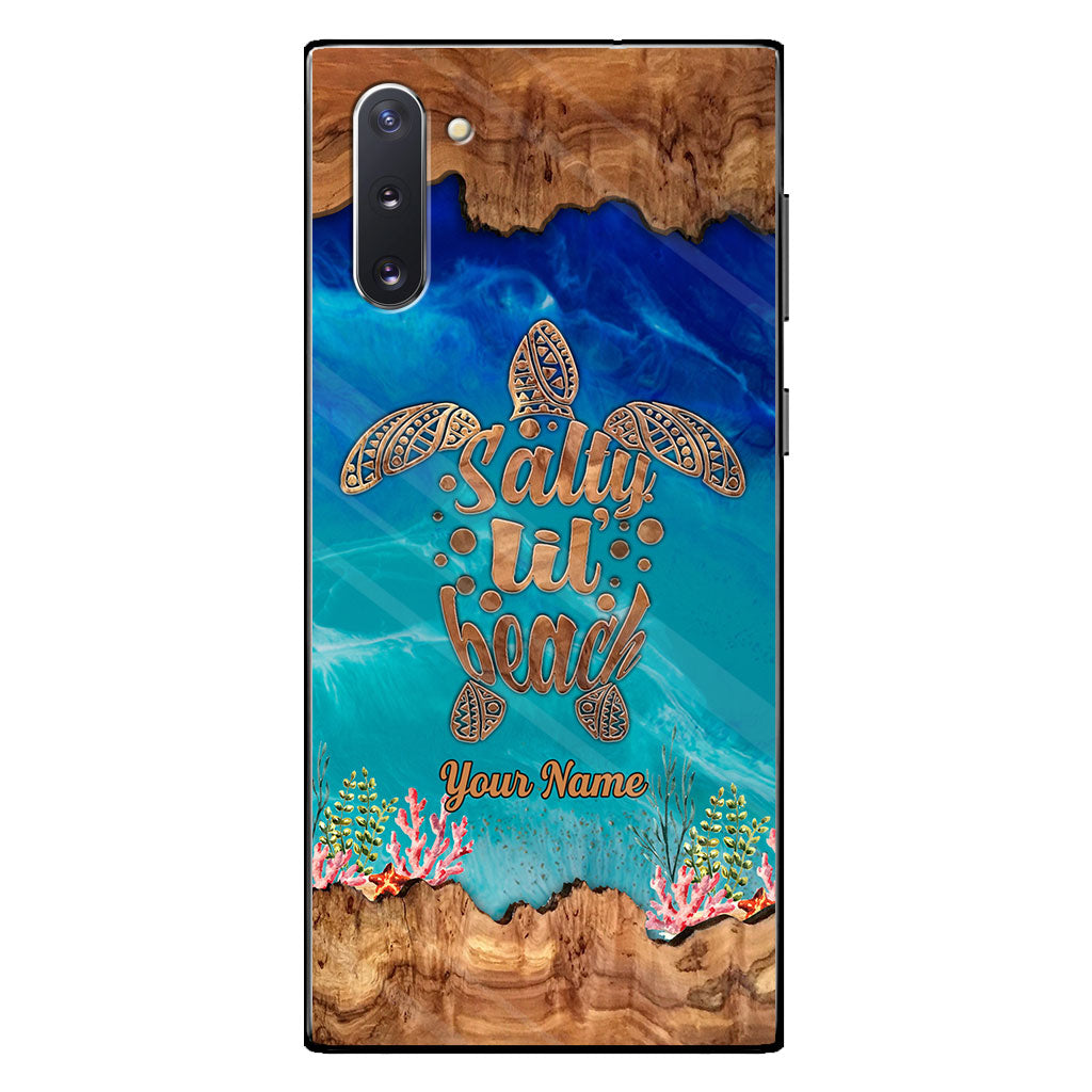 Salty Lil' Beach - Coque de téléphone personnalisée en forme de tortue