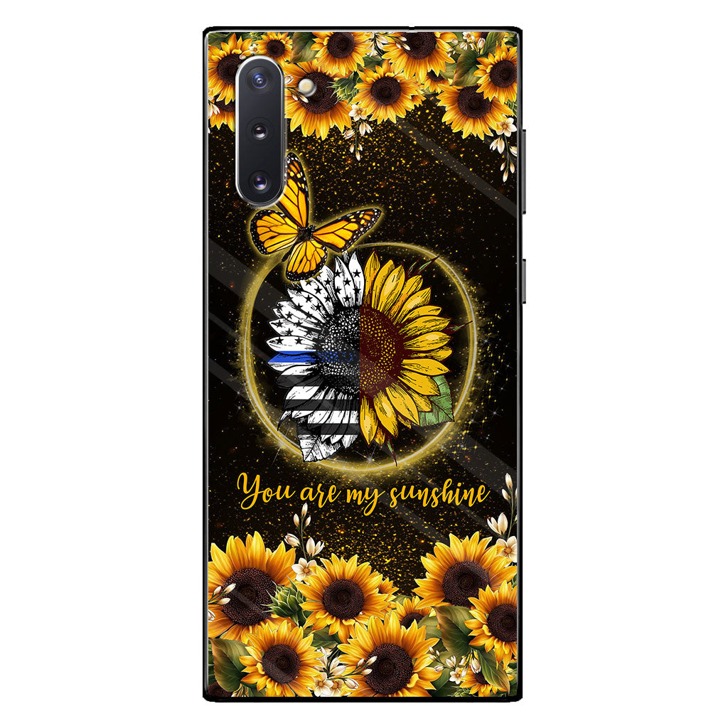 Coque de téléphone « You Are My Sunshine Sunflower Blue Line » – Policier 112021