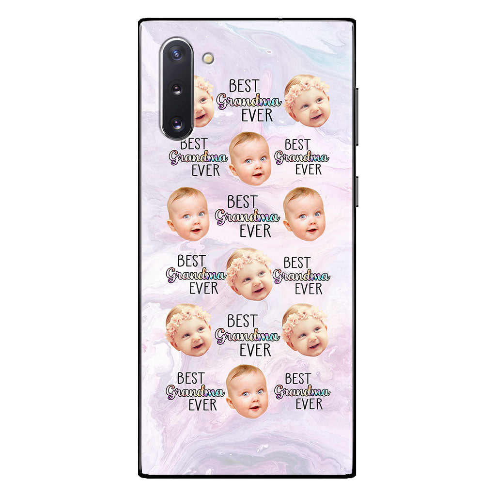 Meilleure grand-mère du monde - Cadeau pour grand-mère, maman, tante - Coque de téléphone transparente personnalisée