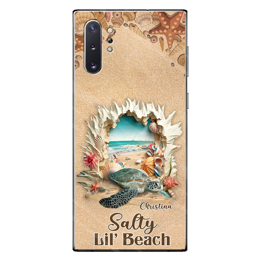Coque de téléphone personnalisée tortue à motif 3D Salty Lil' Beach