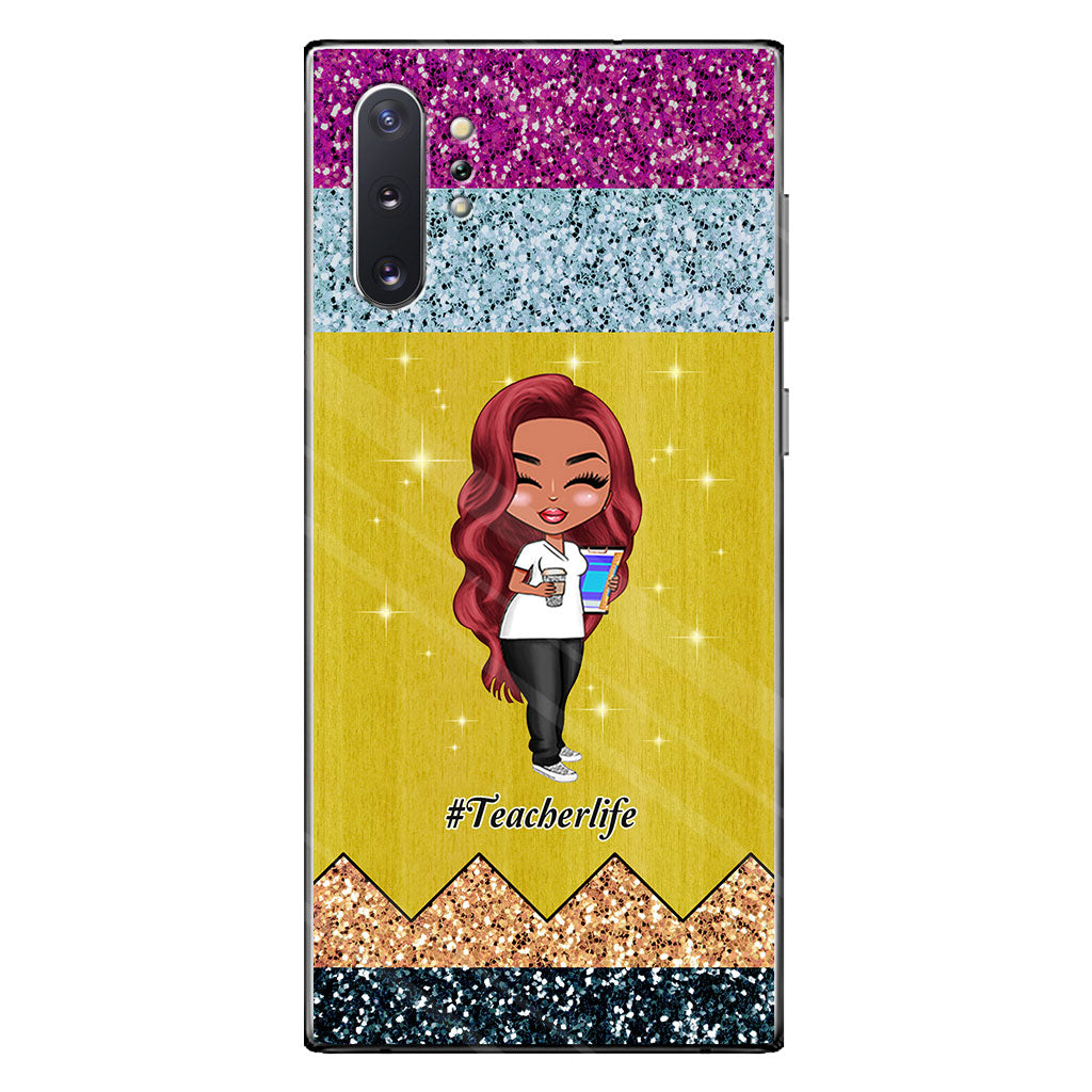 Enseigner, c'est un métier de cœur - Coque de téléphone personnalisée pour enseignants avec motif 3D