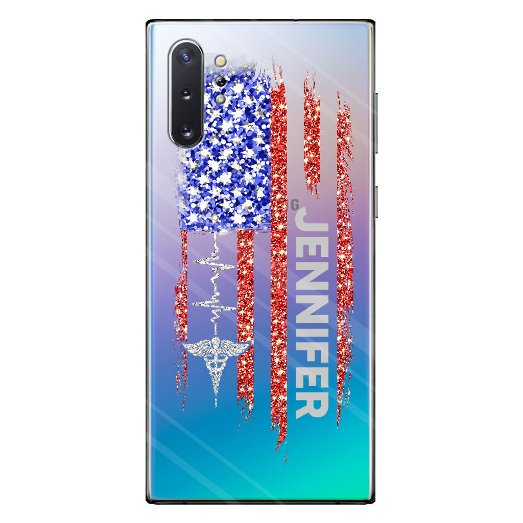 Vie d'infirmière - Étui de téléphone transparent personnalisé pour infirmière