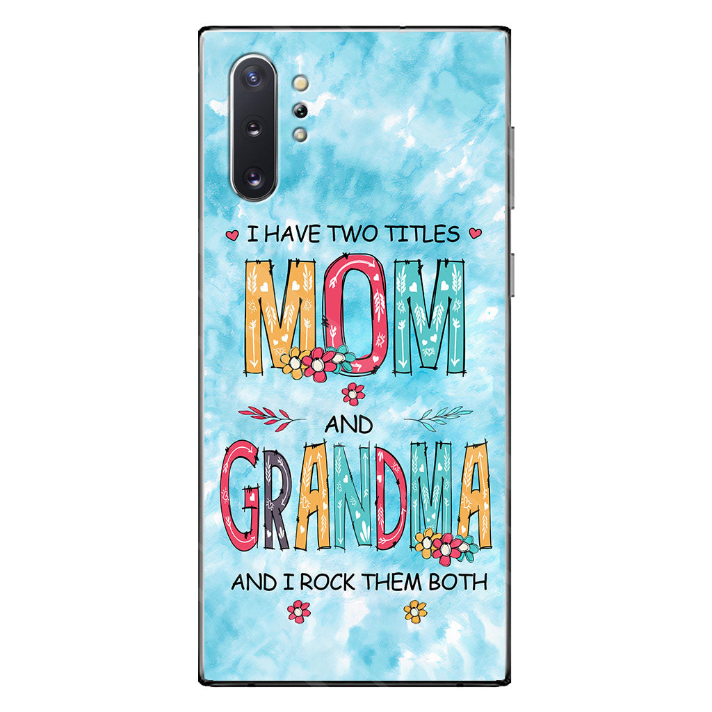J'ai deux titres : Maman, Grand-mère - Coque de téléphone personnalisée