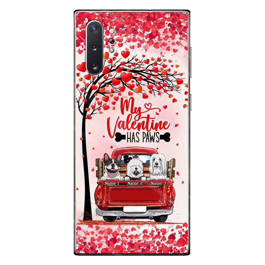 Ma Valentine a des pattes - Coque de téléphone personnalisée pour chien