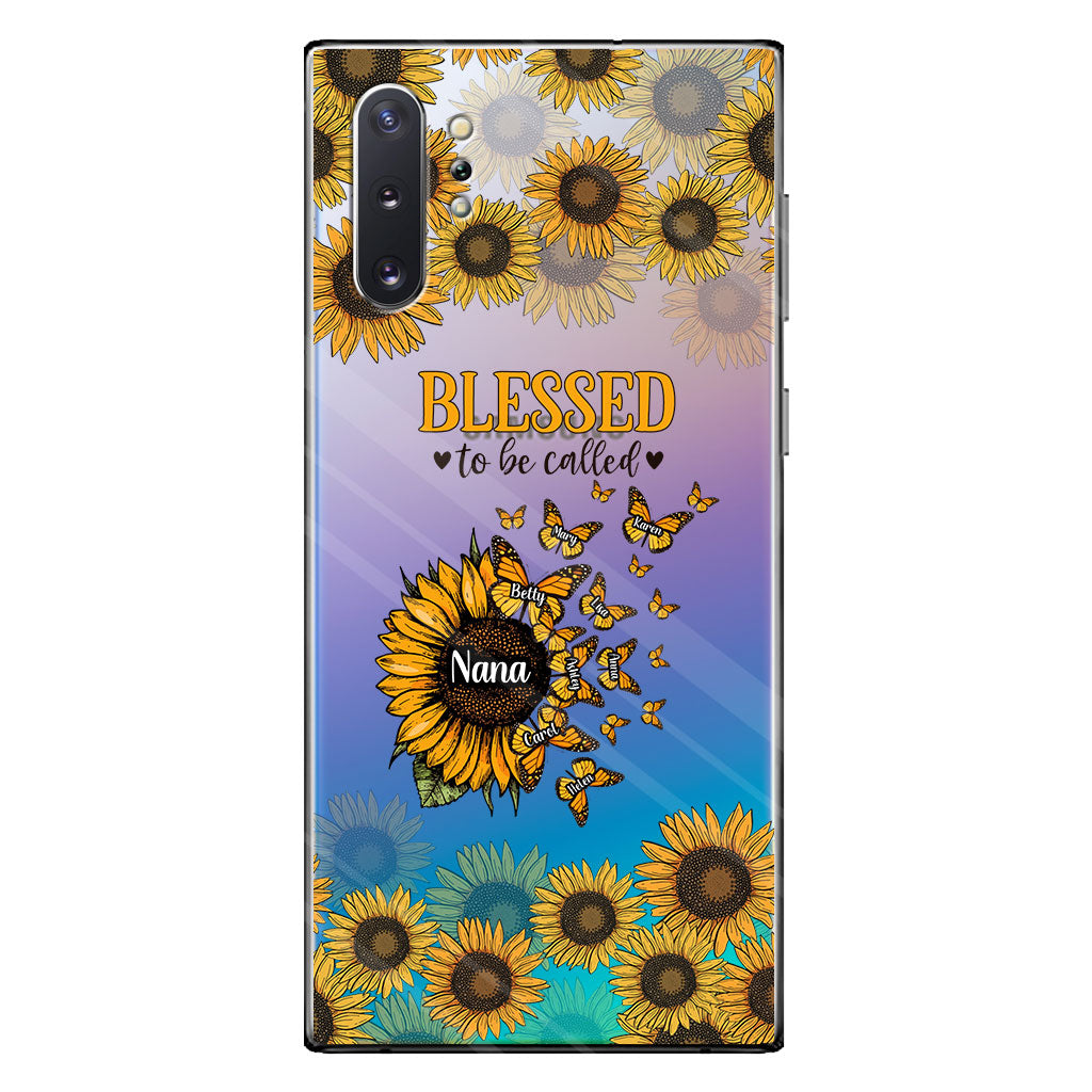 Magnifique tournesol - Cadeau pour grand-mère, maman - Coque de téléphone transparente personnalisée