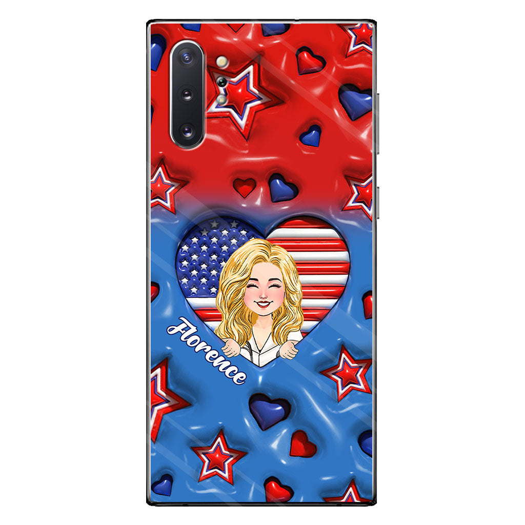 Cadeaux personnalisés pour infirmières - Coque de téléphone personnalisée « Infirmière américaine fière »