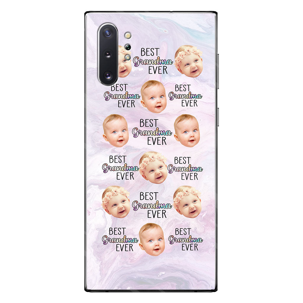 Meilleure grand-mère du monde - Cadeau pour grand-mère, maman, tante - Coque de téléphone transparente personnalisée