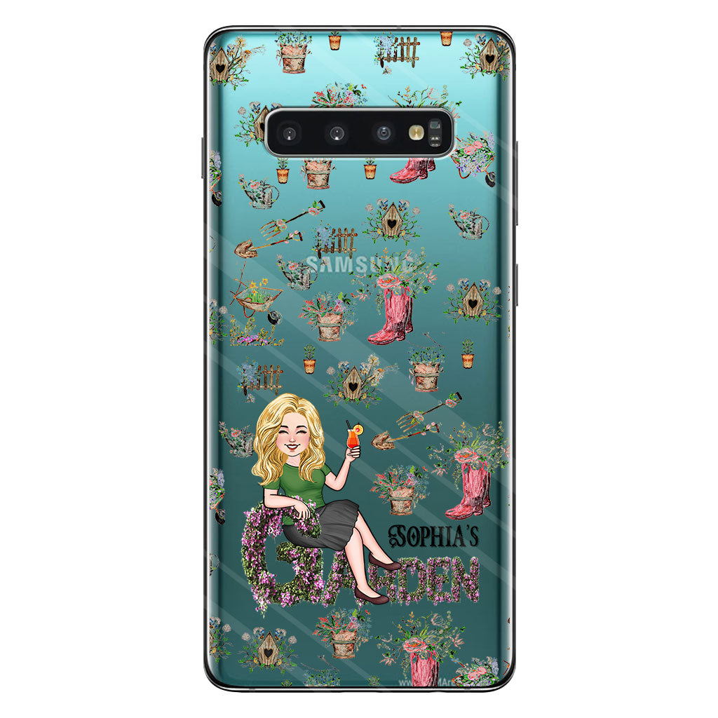 Et me voilà parti pour le jardinage ! - Coque de téléphone transparente personnalisée sur le thème du jardinage