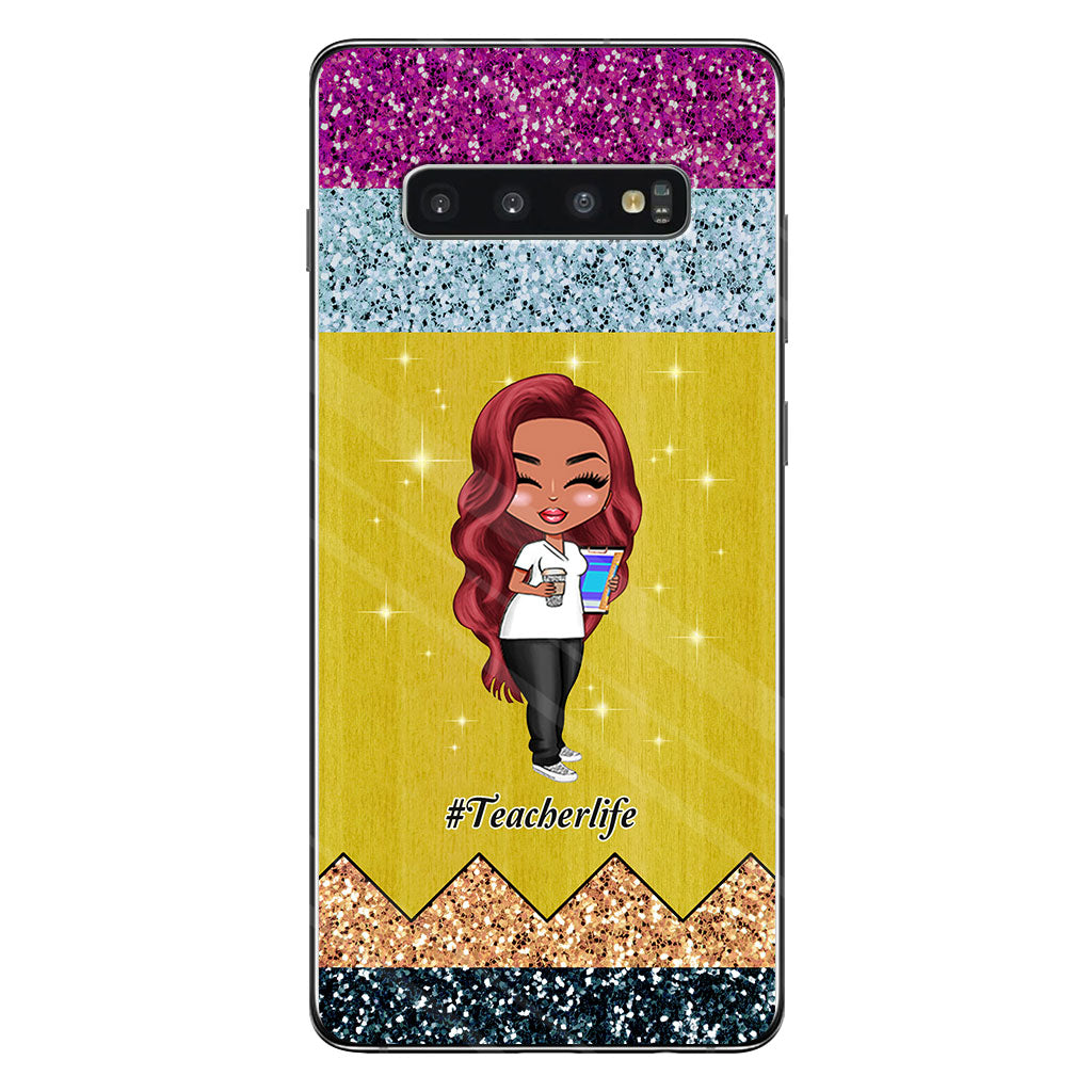 Enseigner, c'est un métier de cœur - Coque de téléphone personnalisée pour enseignants avec motif 3D