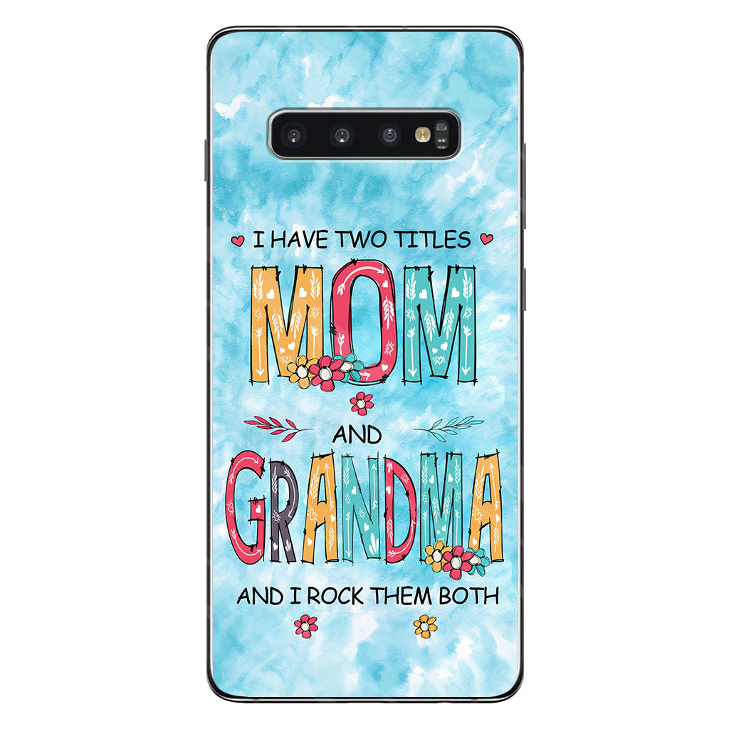 J'ai deux titres : Maman, Grand-mère - Coque de téléphone personnalisée
