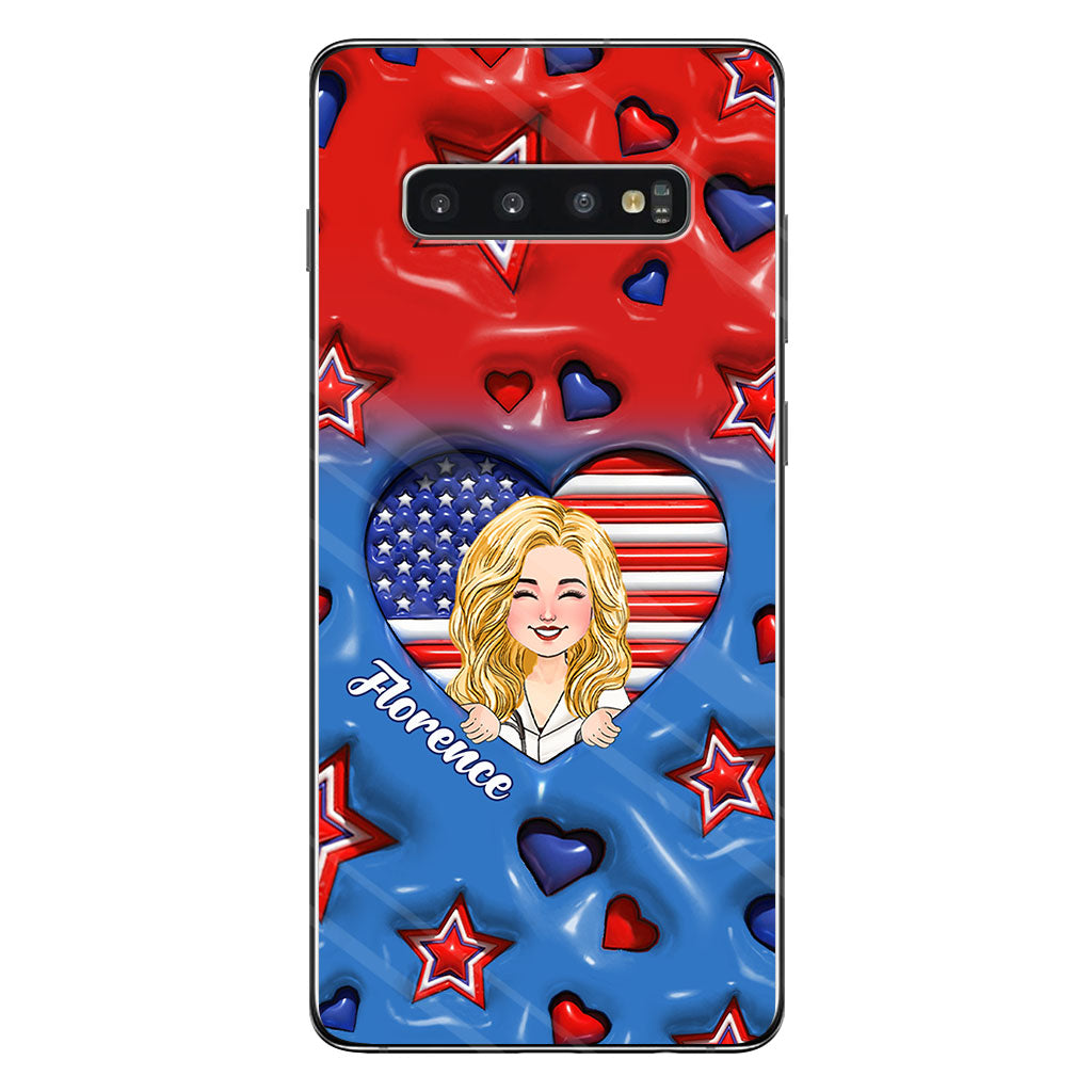 Cadeaux personnalisés pour infirmières - Coque de téléphone personnalisée « Infirmière américaine fière »