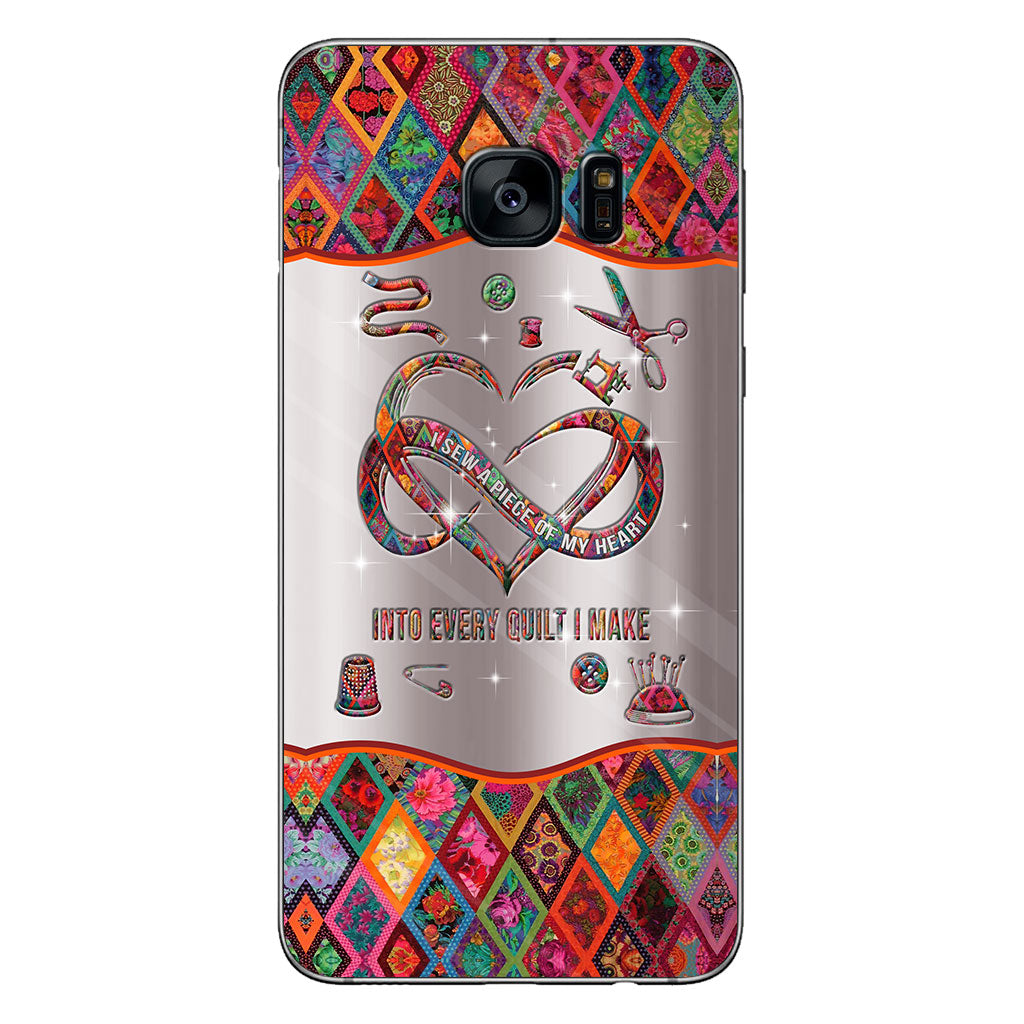 I Sew A Piece Of My Heart Personalized Phone Case