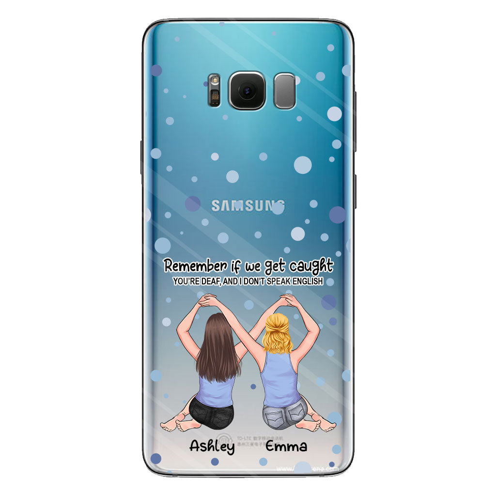 Meilleure amie pour toujours - Cadeau pour sa meilleure amie - Coque de téléphone transparente personnalisée