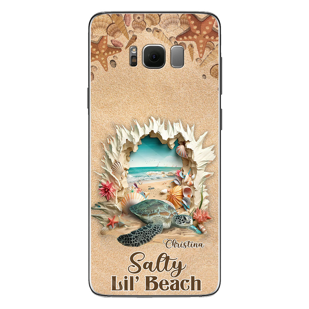 Coque de téléphone personnalisée tortue à motif 3D Salty Lil' Beach
