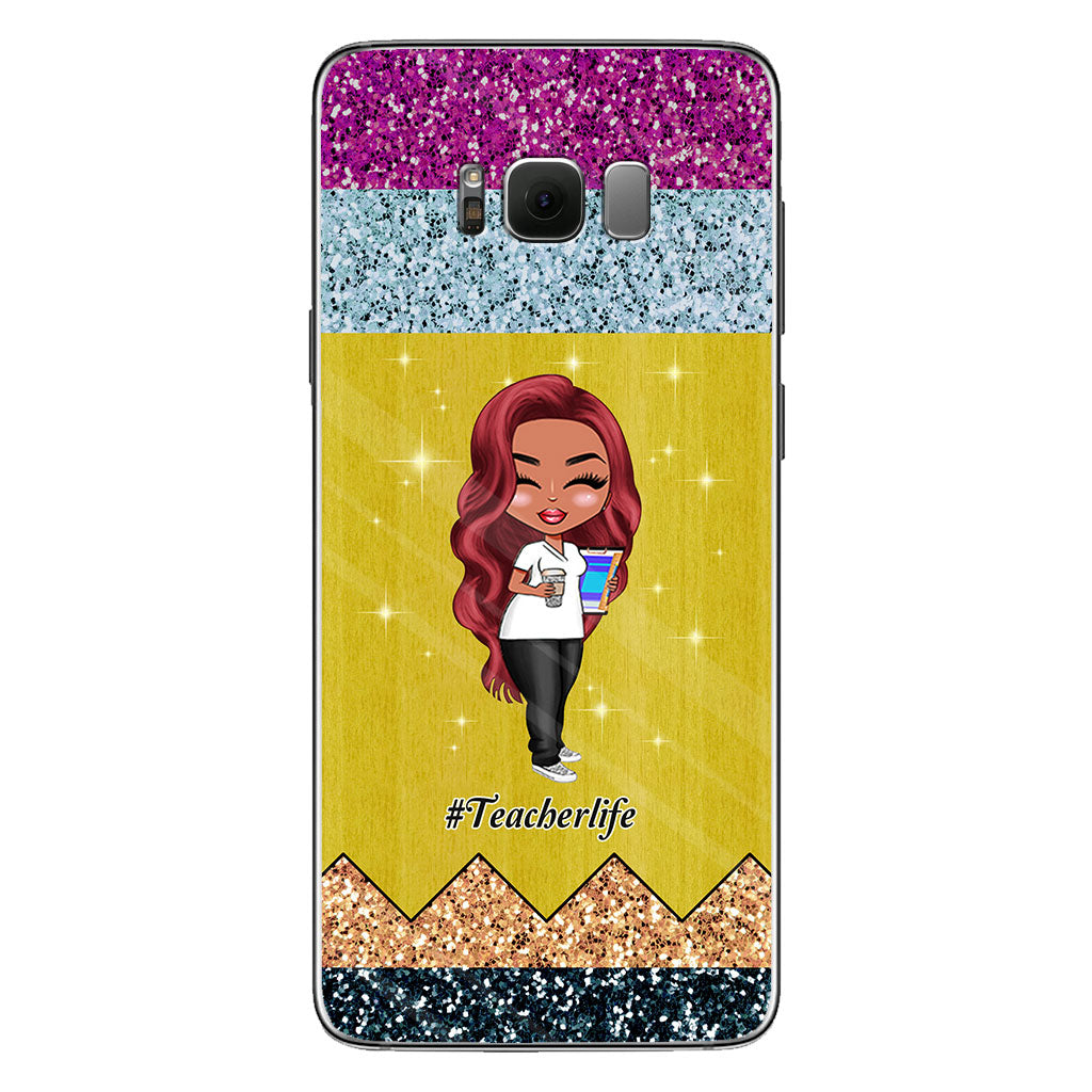 Enseigner, c'est un métier de cœur - Coque de téléphone personnalisée pour enseignants avec motif 3D