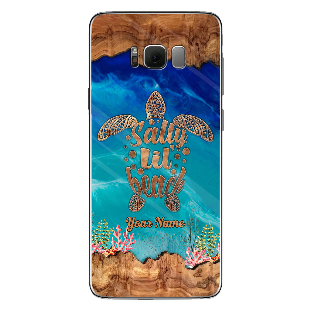 Salty Lil' Beach - Coque de téléphone personnalisée en forme de tortue