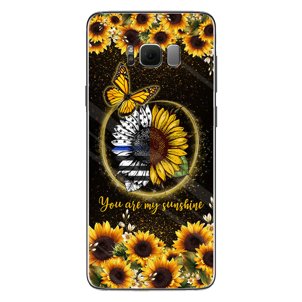 Coque de téléphone « You Are My Sunshine Sunflower Blue Line » – Policier 112021