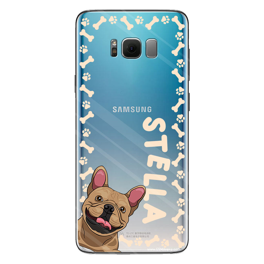 La vie est plus belle avec des animaux de compagnie - Coque de téléphone transparente personnalisée pour chien