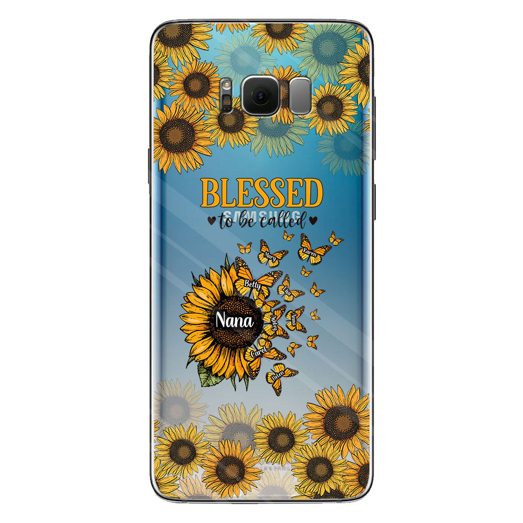 Magnifique tournesol - Cadeau pour grand-mère, maman - Coque de téléphone transparente personnalisée