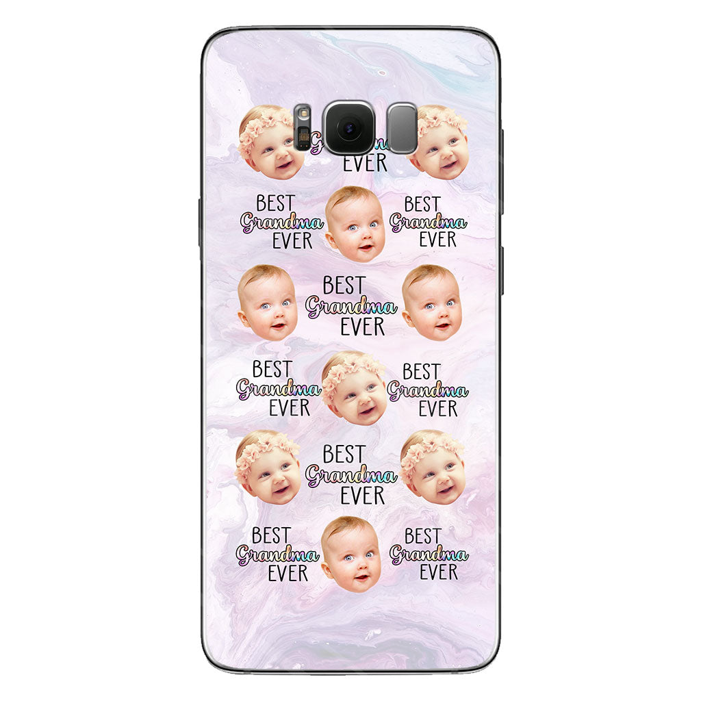 Meilleure grand-mère du monde - Cadeau pour grand-mère, maman, tante - Coque de téléphone transparente personnalisée