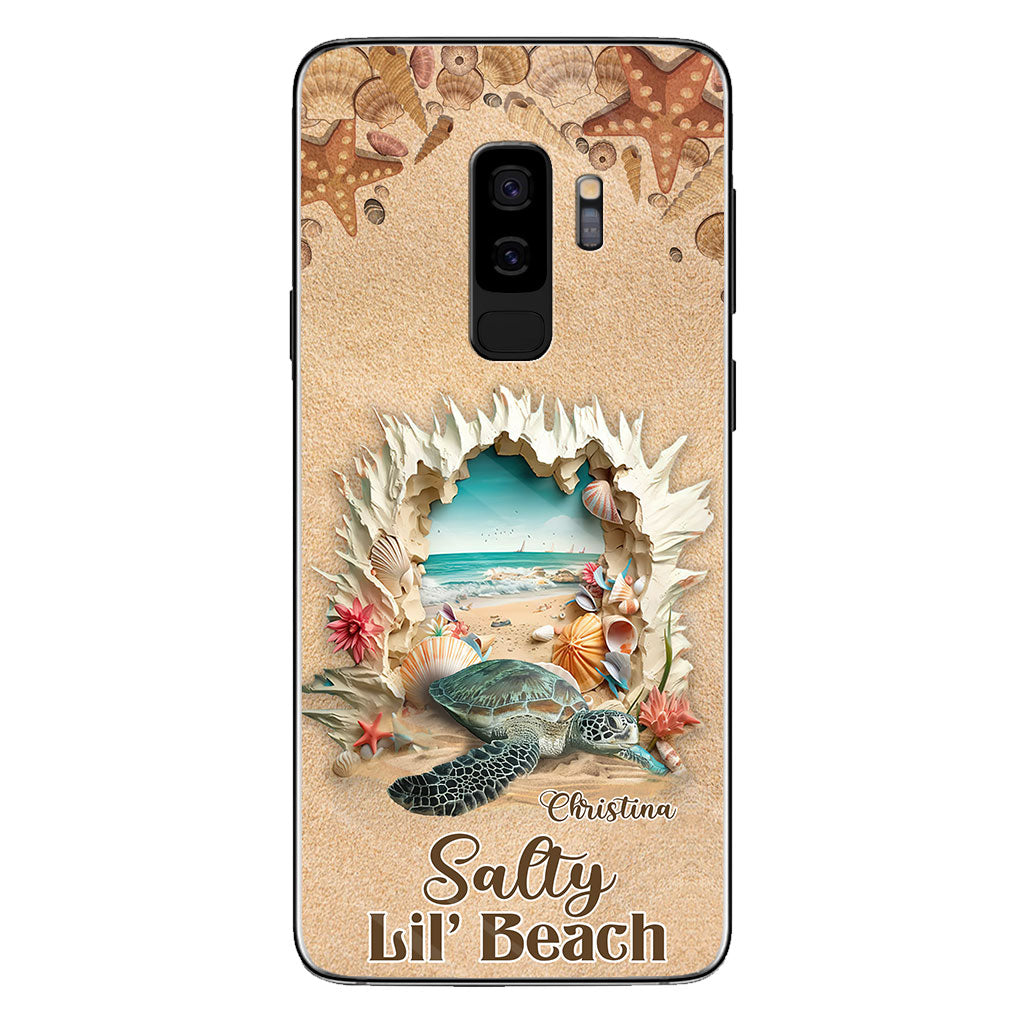 Coque de téléphone personnalisée tortue à motif 3D Salty Lil' Beach