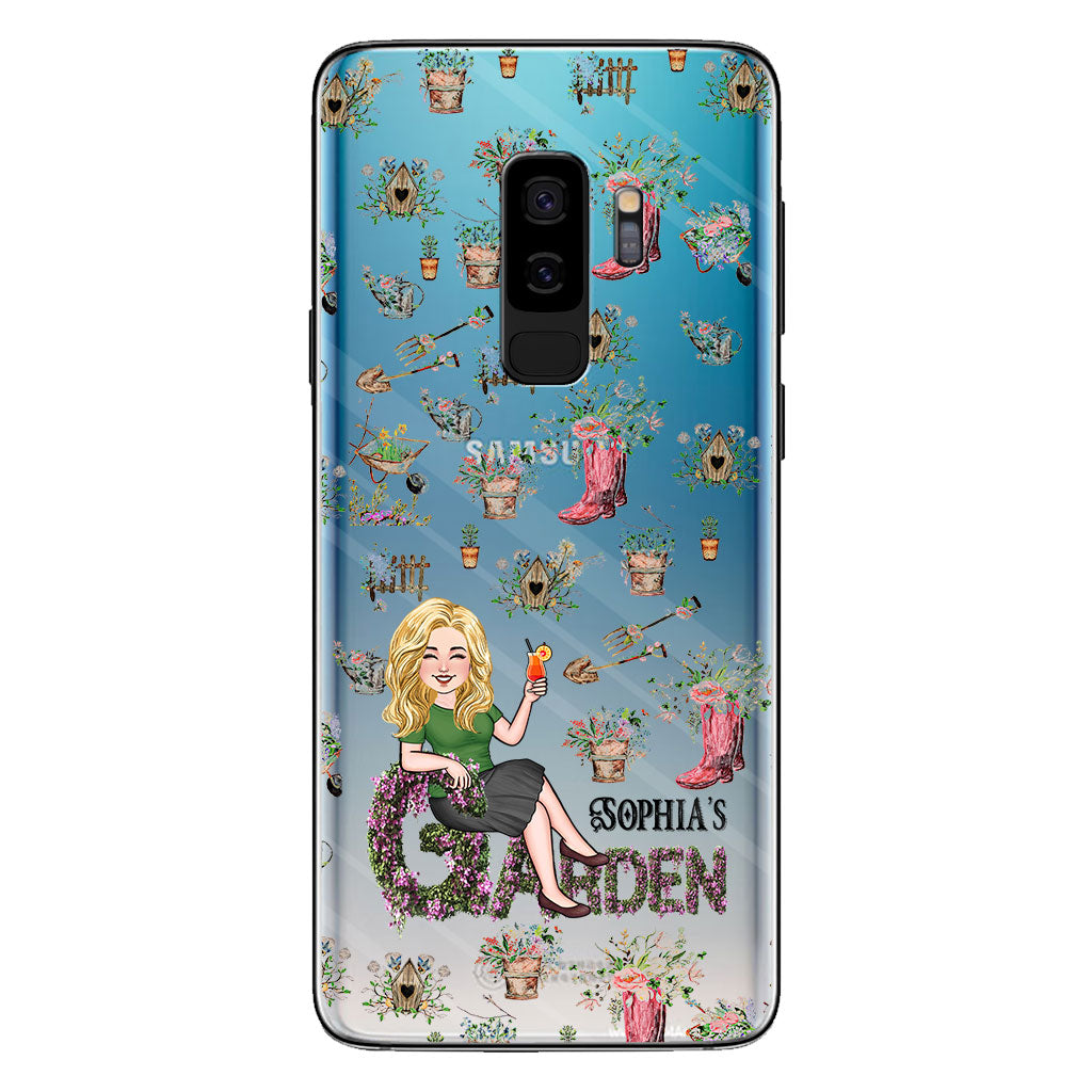 Et me voilà parti pour le jardinage ! - Coque de téléphone transparente personnalisée sur le thème du jardinage