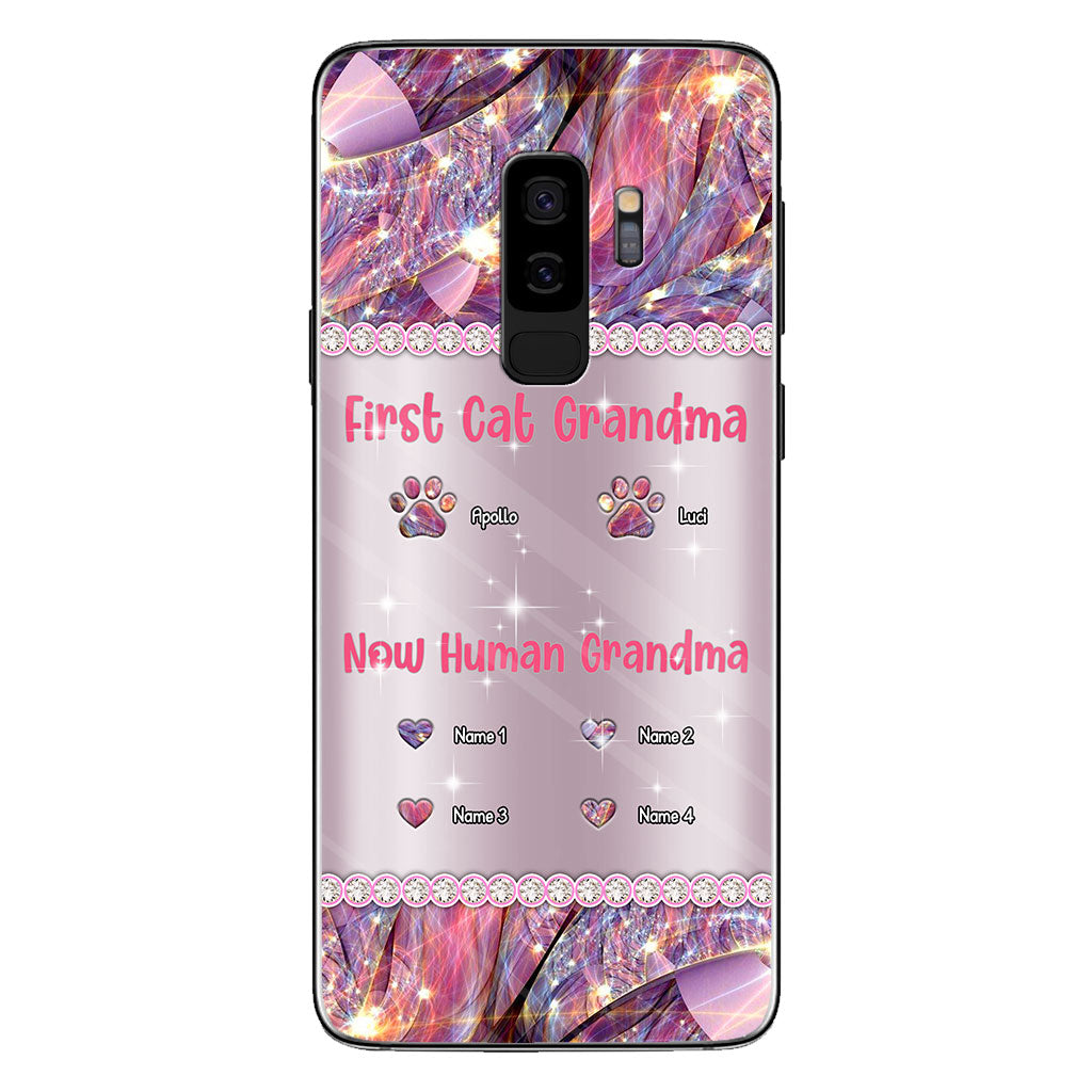 Coque de téléphone personnalisée « Mamie Chat Humaine » pour la fête des mères