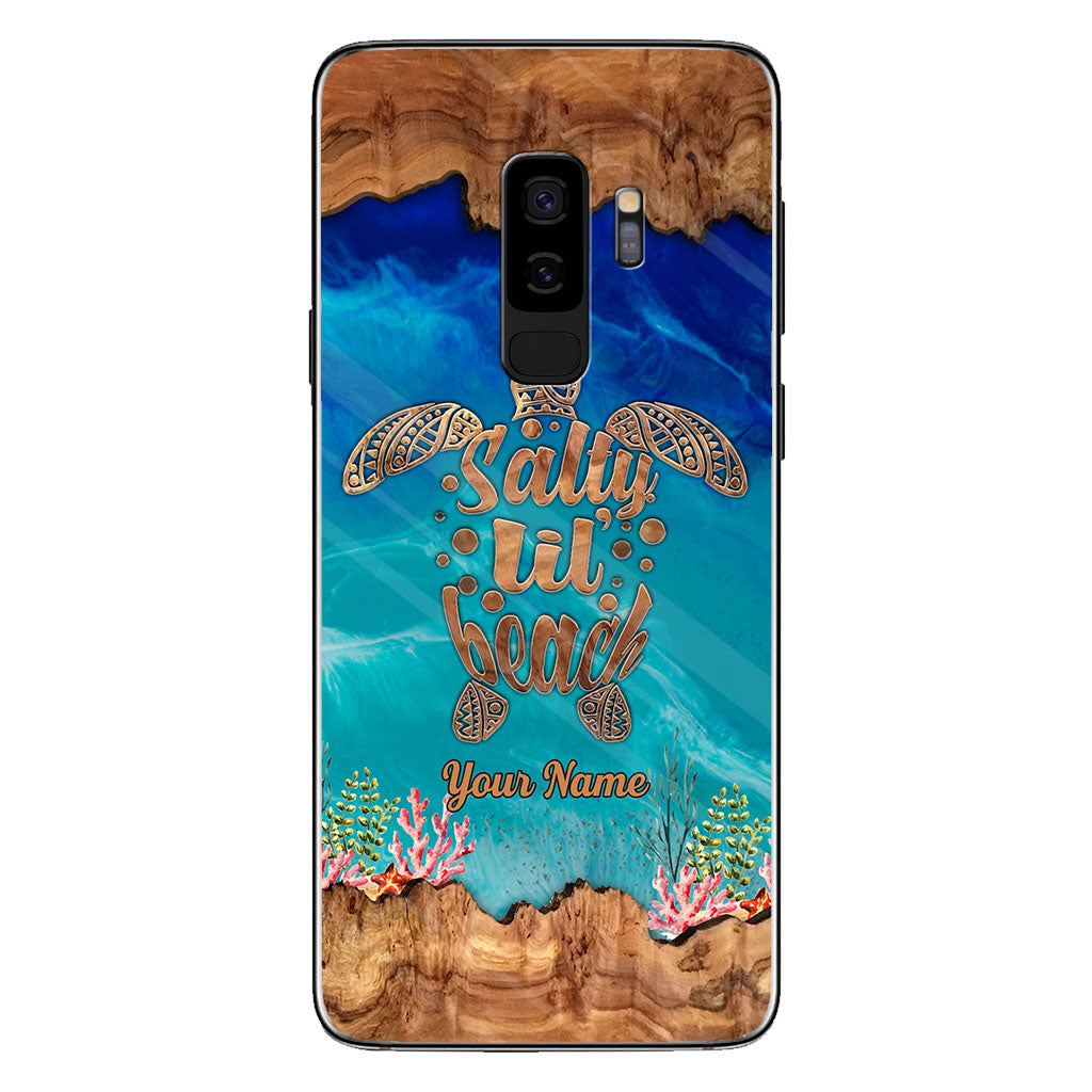 Salty Lil' Beach - Coque de téléphone personnalisée en forme de tortue