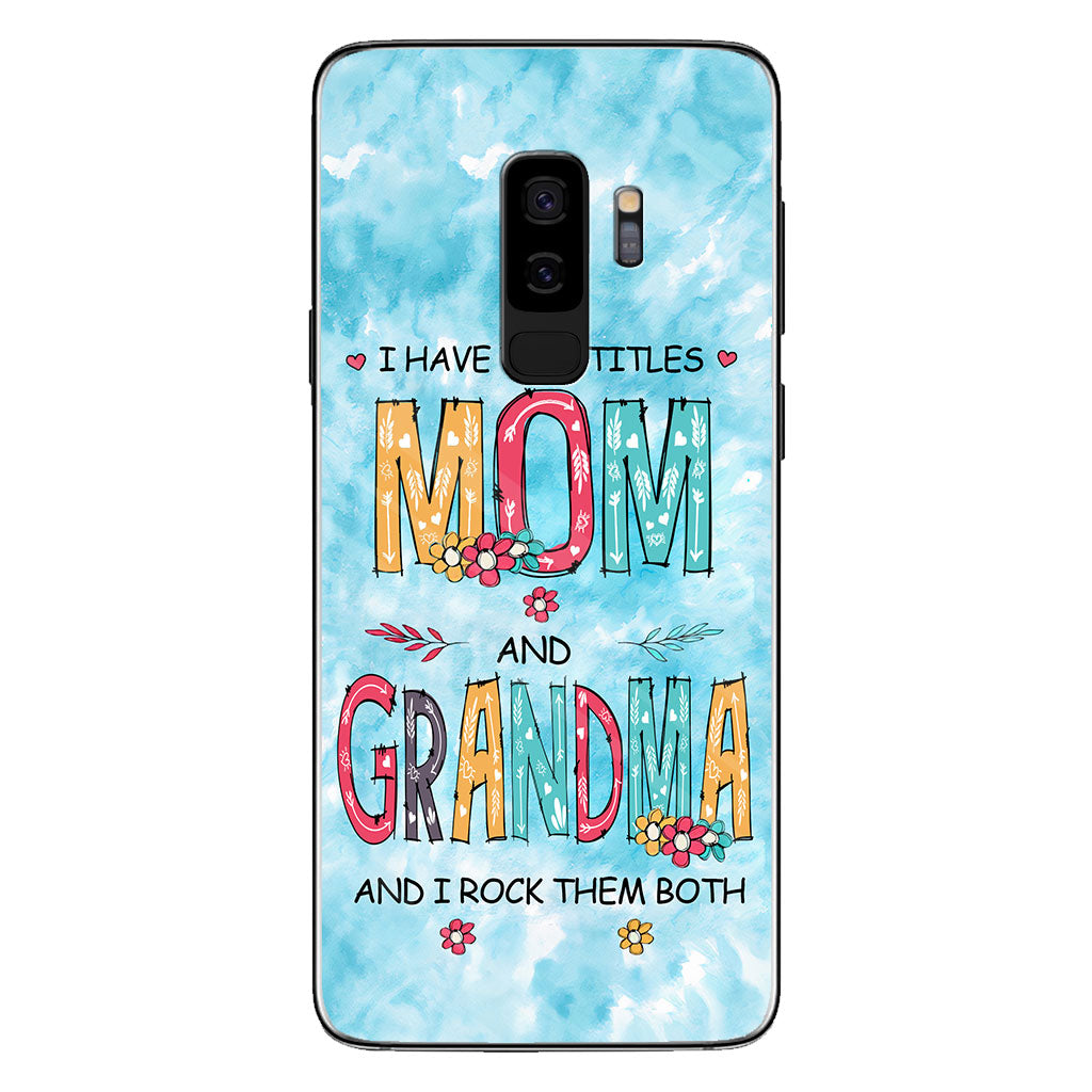 J'ai deux titres : Maman, Grand-mère - Coque de téléphone personnalisée